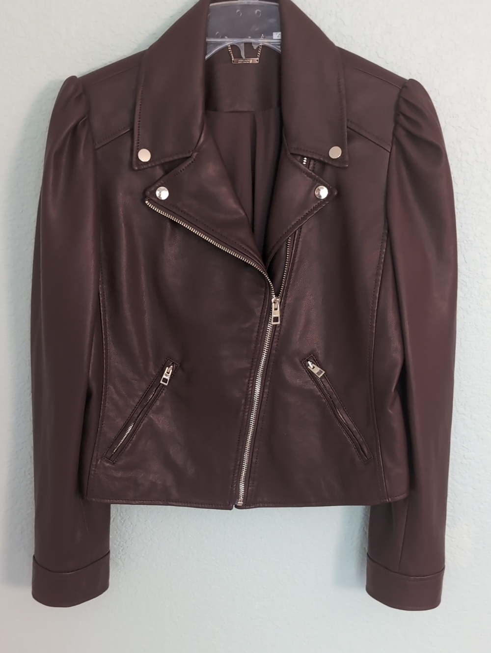 Chicos Womens Brown Cognac Moto Jacket